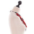 SiaLinda: Brustschmuck Rubina, schwarze Spitze, rote Federn und Strass Kristalle - SiaLinda.com